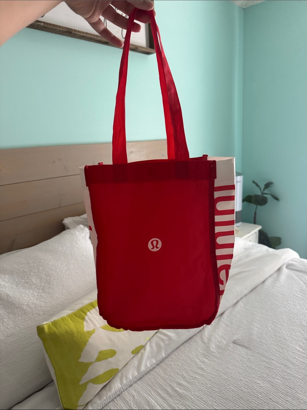 lululemon athletica Bright Red Logo Tote